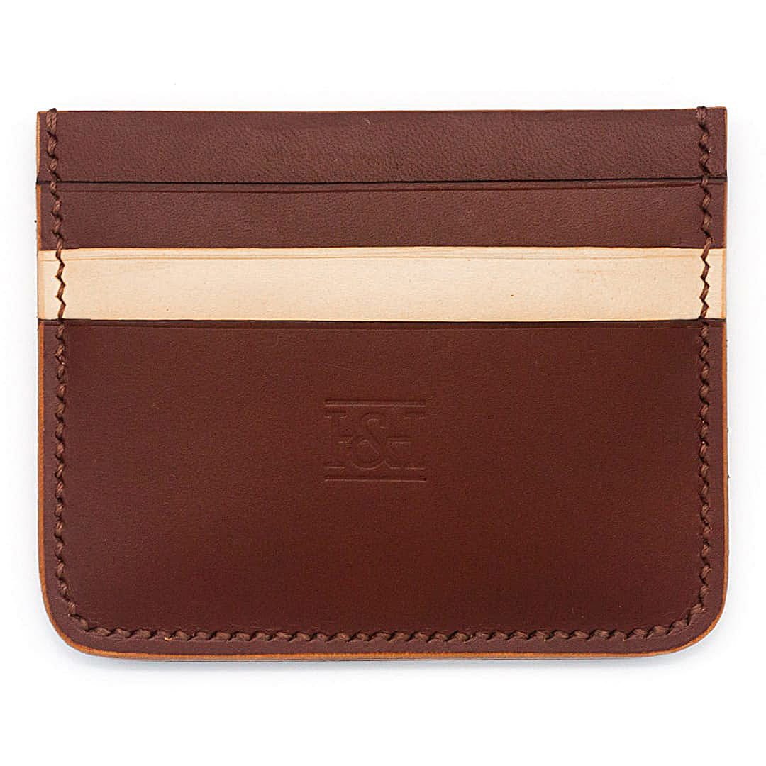 6 slot leather cardholder with classic slots.